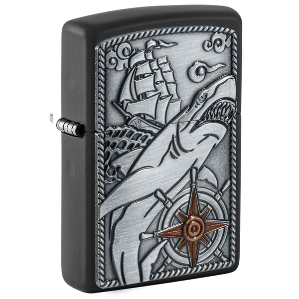 Zippo Ship Shark Emblem - MonthlyKnifeClub