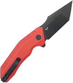 Kubey Yokai - Red Handle - 14C28N - Button Lock - KUB392E