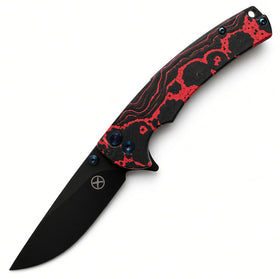 MKC Knives Achilles Inferno – 14C28N Button‑Lock Folder