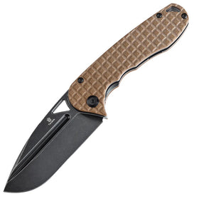 Tenable Bombur Folding Knife – Brown G10 (Frag Pattern)  Blackwash D2 Blade - T1054A2