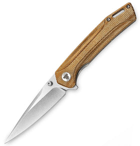 Trivisa Volans-04K 154CM Steel, Khaki Micarta